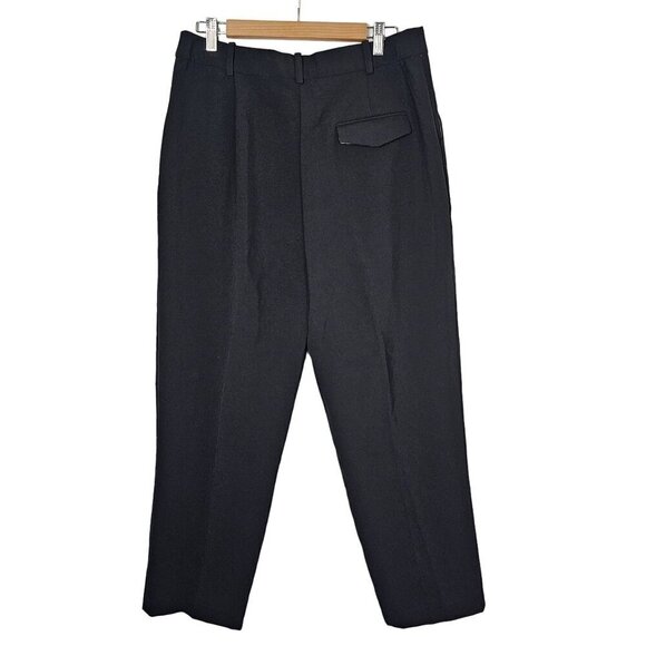 Topshop Womens Black Trousers High Waist Rise Pleated Tailored Fit Size 12 US - Picture 3 of 12